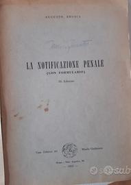 Libro "La Notificazione Penale" - 1963