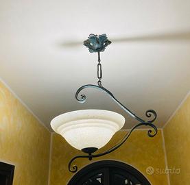 2 LAMPADARI IN FERRO BATTUTO FATTI A MANO