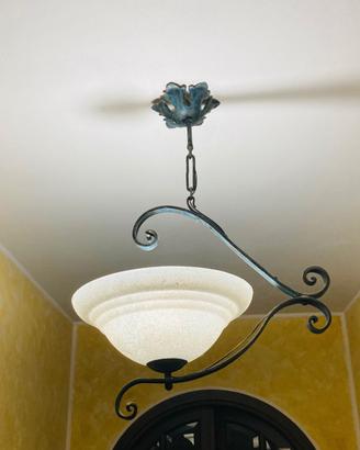 2 LAMPADARI IN FERRO BATTUTO FATTI A MANO