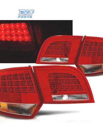 FANALI AUDI A3 8PA SPORTBACK 04-08 LED ROSSO CROMA