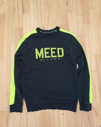 Felpa MEED MILANO Girocollo Nero & Verde  taglia M