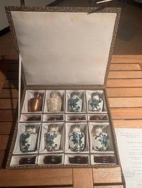 Set 8 vasetti cloisonné - fasi della produzione