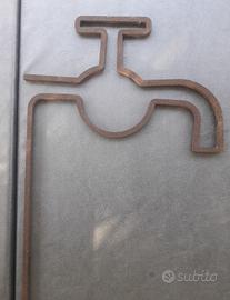 rubinetto artistico in ferro ornamento giardino