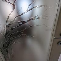 porte da interno legno e vetro satinato con telaio