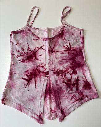 Top in viscosa e cotone