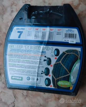 Catene neve Grip Tech 9 mm Gruppo 7 nuove