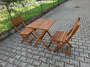 Set in legno da giardino