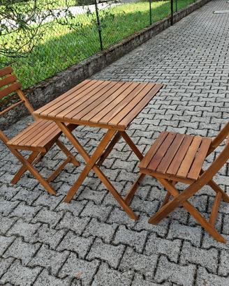 Set in legno da giardino