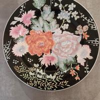 Piatto decorativo cinese nero 