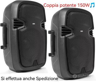 Coppia casse Bluetooth amplificate 150W