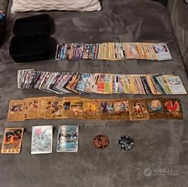 set pokemon 206 carte+2 medaglioni+portacarte ecc