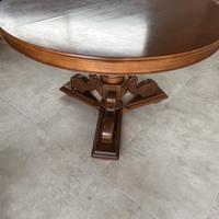 Tavolo rotondo allungabile con 6 sedie imbottite