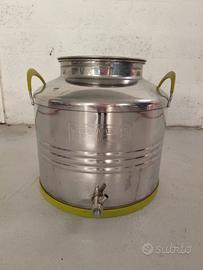 Contenitore olio 30l inox con rubinetto
