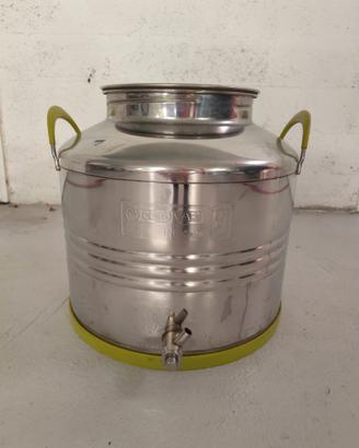 Contenitore olio 30l inox con rubinetto