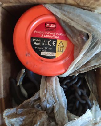 Paranco Manuale a Catena VALEX 2 Tonnellate 