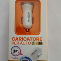 caricabatterie per auto da 3.1A con 2 porte USB 