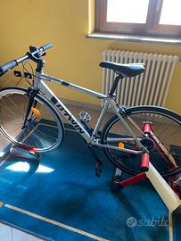 Bici decathlon con rulli elite