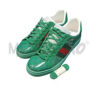 SNEAKERS GUCCI VERDE LOGHI BANDA VERDE ROSSA