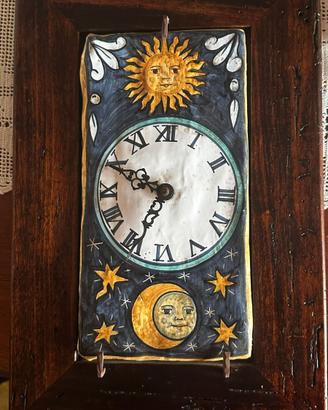 Orologio Sole Luna vintage Ceramica Castelli