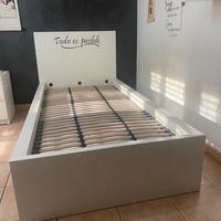 Letto singolo IKEA con rete a doghe