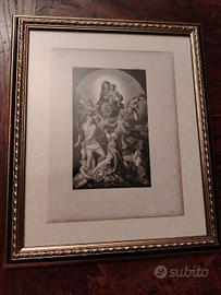 Quadro vintage con stampa a carattere religioso