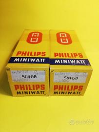 5U4GB COPPIA VALVOLE TERMOIONICHE NOS TESTATE