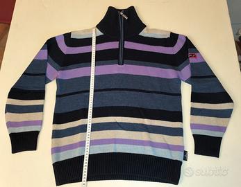 Maglione Sporting Mare L misto merino collo alto