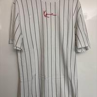 Maglietta bianca a righe