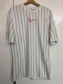 Maglietta bianca a righe