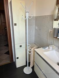 Coppia appendiabiti bagno bianchi