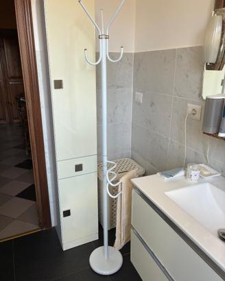 Coppia appendiabiti bagno bianchi