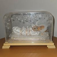 Teca con Maria Bambina viso di cera 