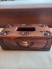 portafazzoletti in legno