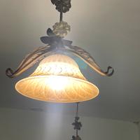 Coppia lampadari in ferro battuto