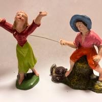 Statuine presepe vintage in gesso anni 50