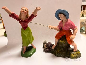 Statuine presepe vintage in gesso anni 50