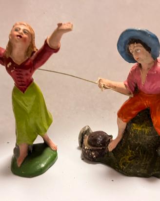 Statuine presepe vintage in gesso anni 50