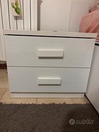 Comodini moderni in legno bianco