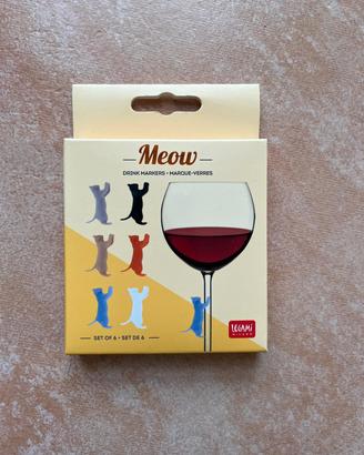 Set di 6 segnabicchieri in silicone Legami 