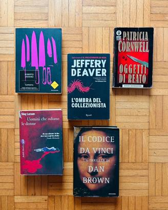 Lotto libri Saviano, Larsson, Brown, Cornwell