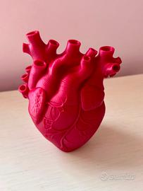 Vaso Cuore Anatomico in Stampa 3D – Rosso Rubino /