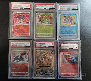 Carte Pokemon gradate Charizard Blastoise Venu Psa