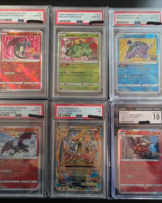 Carte Pokemon gradate Charizard Blastoise Venu Psa