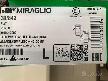 motorino alzacristalli elettrico fiat punto