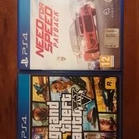 2 giochi PS4: GTA V+Need For Speed Payback = 18 €