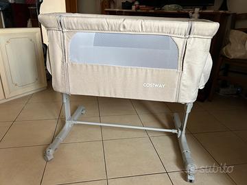 COSTWAY 3 in 1 Baby Cot Side Bed Rocking