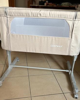 COSTWAY 3 in 1 Baby Cot Side Bed Rocking