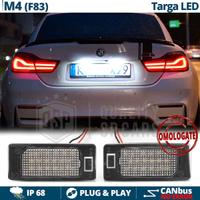 Luci TARGA LED per Bmw M4 F83 PLACCHETTE CANbus