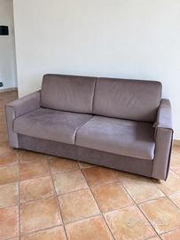 Divano 2/3 posti in simil alcantara- divano letto