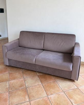 Divano 2/3 posti in simil alcantara- divano letto